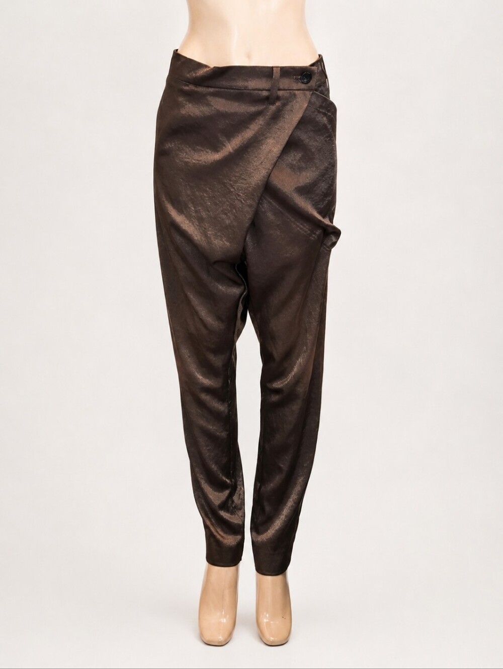 IF SIX WAS NINE | Gray Drop Crotch Tapered Trousers in Designer Size 1